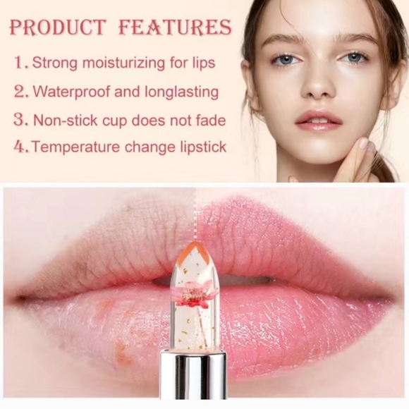 Yellow Crystal Flower Jelly Lipstick # 4 Makeup - Picture 5 of 6